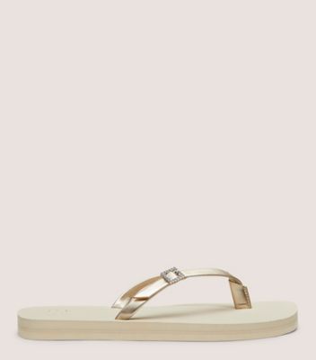 Stuart Weitzman Sw Crystal Thong Sandal
