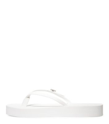 Stuart Weitzman,SW Crystal Thong Flatform Sandal,Slide,EVA & PU,White