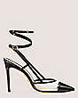 Stuart Weitzman,Mondrian 100 Pump,Pump,Patent leather & PVC,Black & Clear,Front View