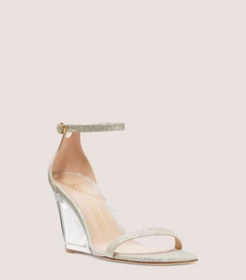 Stuart Weitzman,NUDISTLUCITE 85 WEDGE,