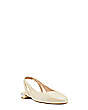 Stuart Weitzman,Pearl Slingback,Flat,Lacquered Nappa Leather,Vanilla,Side View