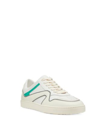 Stuart Weitzman,Bowery Sneaker,Sneaker,Action/tumbled leather,White Multi,Side View