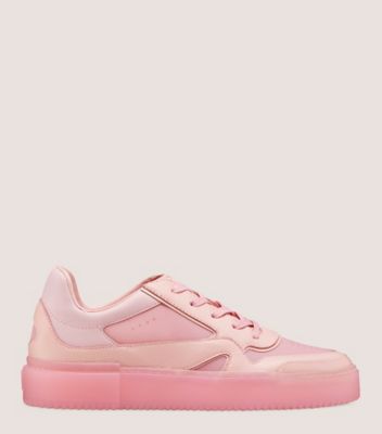 Stuart Weitzman,Brooklyn Sneaker,Sneaker,Leather,Cotton Candy,Front View