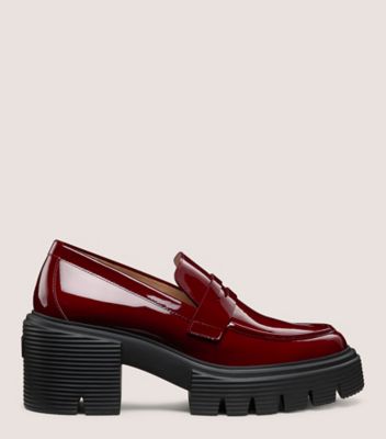 Stuart Weitzman,SOHO LOAFER,Loafer,Patent leather,Rosewood,Front View