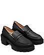 Stuart Weitzman,SOHO LOAFER,Loafer,Leather,Black,Angle View