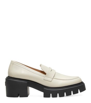 Stuart Weitzman,SOHO LOAFER,Loafer,Leather,Oat,Front View