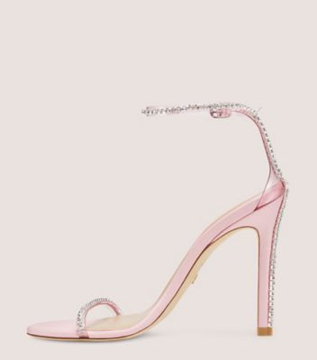 Stuart Weitzman,Sandale Nudistglam 110,Sandal,PVC et cristal,Rose pâle/Barbe à papa/Clair