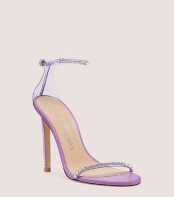 Stuart Weitzman,Sandale Nudistglam 110,Sandal,PVC et cristal,Glycine/Amatista/Clair,Side View