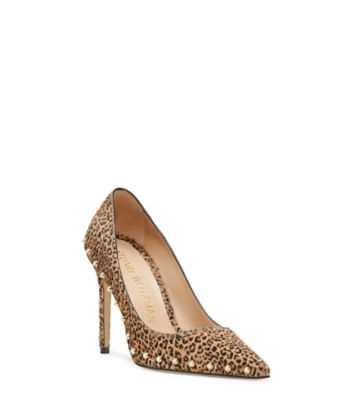 Stuart Weitzman,Stuart Pearl 100 Pump,Pump,Mini jaguar calf hair,Cheetah,Side View