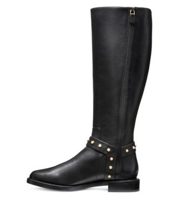 Stuart Weitzman,Pearl Moto Boot,Boot,Smooth Leather,Black