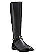 Stuart Weitzman,Pearl Moto Boot,Boot,Smooth Leather,Black,Side View