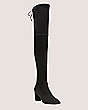 Stuart Weitzman,Avenue City Over-The-Knee Boot,Boot,Stretch suede,Black,Side View