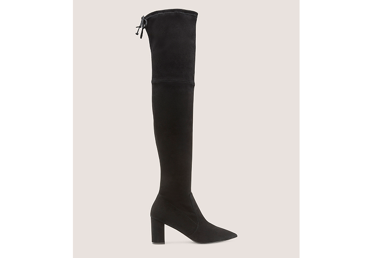 Stuart Weitzman,Avenue City Over-The-Knee Boot,Boot,Stretch suede,Black,Front View