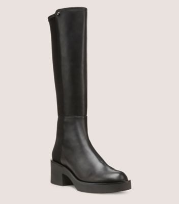 Stuart Weitzman,Botte au genou Gotham,Boot,Cuir nappa,Noir