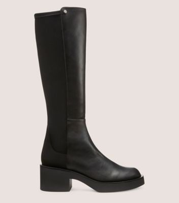 Stuart Weitzman,Gotham Knee-High Boot,Boot,Nappa leather,Black,Front View