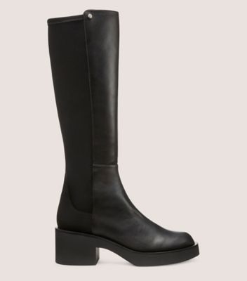 Stuart Weitzman,Botte au genou Gotham,Boot,Cuir nappa,Noir