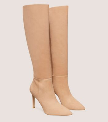 Stuart Weitzman,AVENUE ZIP 95 KNEE-HIGH BOOT,Boot,Suede,Sandalwood