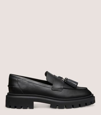 Shop Stuart Weitzman Ultra Lug Tassel Loafer The Sw Outlet In Black