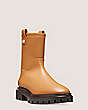 Stuart Weitzman,Pearly Moto Bootie,Bootie,Smooth Leather,Almond,Side View