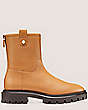 Stuart Weitzman,Pearly Moto Bootie,Bootie,Smooth Leather,Almond,Front View