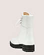 Stuart Weitzman,PEARLY COMBAT BOOTIE,Bootie,Smooth Leather,White,Back View