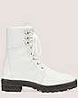 Stuart Weitzman,PEARLY COMBAT BOOTIE,Bootie,Smooth Leather,White,Front View
