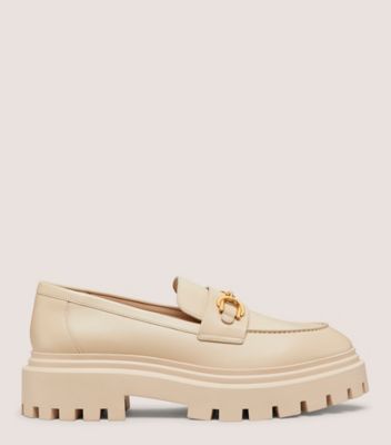 Shop Stuart Weitzman Owen Buckle Ultra Lug Loafer The Sw Outlet In Museline