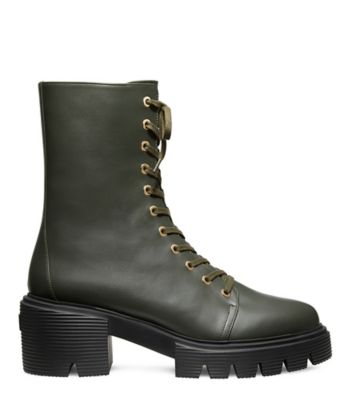 Stuart Weitzman,BOTTINE SOHO,Bootie,Cuir,Vert cargo