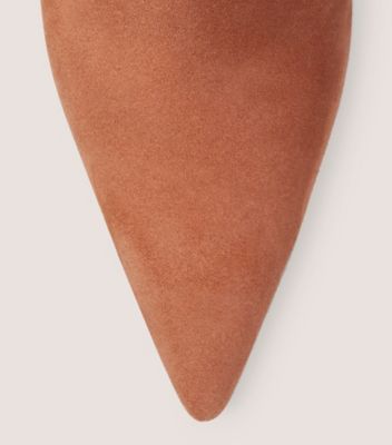 Stuart Weitzman,ULTRASTUART 100 STRETCH BOOT,Leather,Rubber,Boots,Day Party,Brown,top down View