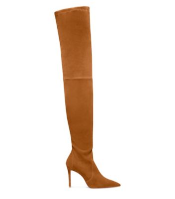 Stuart Weitzman,ULTRASTUART 100 STRETCH BOOT,Leather,Rubber,Boots,Day Party,,Front View