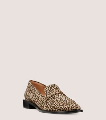 Stuart Weitzman,Palmer Sleek Loafer,Loafer,Cheetah suede,Cheetah,Side View