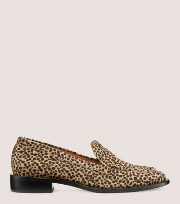 Stuart Weitzman,Palmer Sleek Loafer,Loafer,Cheetah suede,Cheetah,Front View