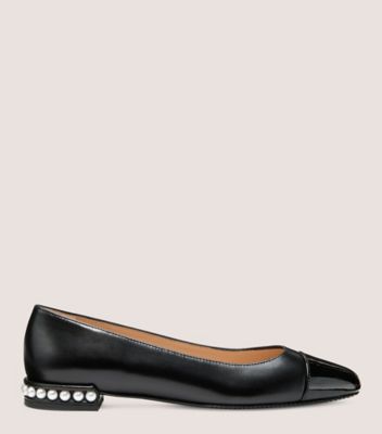 Stuart Weitzman,Pearl Flat,Flat,Nappa leather & patent,Black