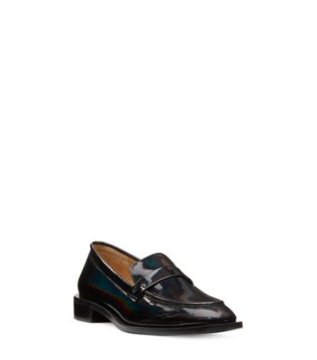 Stuart Weitzman,Flâneur élégant Palmer,Cuir verni irisé,Noir