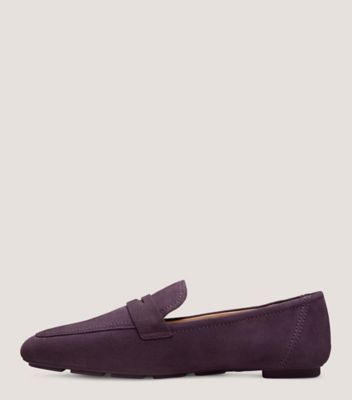 Stuart Weitzman,Jet Loafer,Loafer,Sport suede,Aubergine Purple