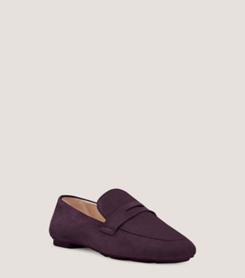 Stuart Weitzman,Jet Loafer,Loafer,Sport suede,Aubergine Purple