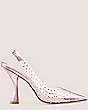 Stuart Weitzman,Glam Xcurve 100 Slingback,Pump,PVC & crystal,Light Pink/Cotton Candy/Clear,Front View