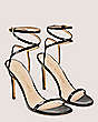 Stuart Weitzman,Barelynude 100 Wrap Sandal,Sandal,Patent leather,Black,Angle View