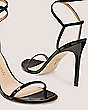 Stuart Weitzman,Barelynude 100 Wrap Sandal,Sandal,Patent leather,Black,Detailed View
