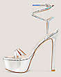 Stuart Weitzman,Soiree 145 Platform Sandal,Sandal,Iridescent patent leather,Silver