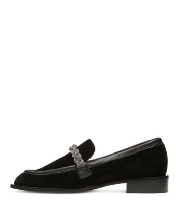 Stuart Weitzman,Palmer Highshine Loafer,Loafer,Velvet,Black