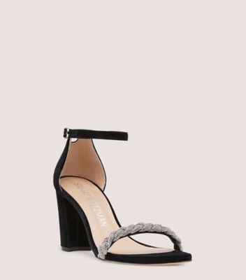 Stuart Weitzman,Nearlynude Highshine Sandal,Sandal,Velvet,Black