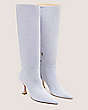 Stuart Weitzman,XCURVE 85 SLOUCH BOOT,Boot,Suede,Cloud,Angle View