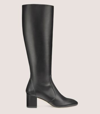 Stuart Weitzman,BOTTE AU GENOU À FERMETURE ÉCLAIR YULIANA 60,Boot,Cuir nappa,Noir,Front View