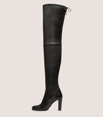 Stuart Weitzman,Ultrahighland Boot,Boot,Stretch Nappa Leather,Black
