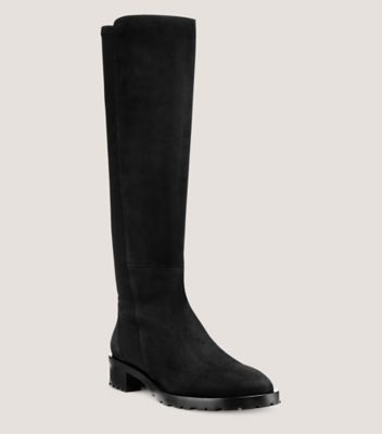 Stuart Weitzman,BOTTE AU GENOU LUG 5050,Boot,Suède,Noir,Side View