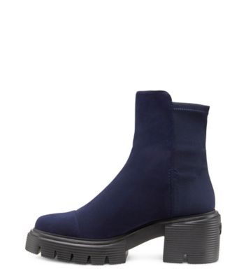 Stuart Weitzman,BOTTINE SOHO 5050,Bootie,Suède,Bleu marine