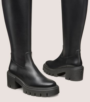 Stuart Weitzman,BOTTE AU GENOU SOHO,Boot,Cuir lisse,Noir,Detailed View