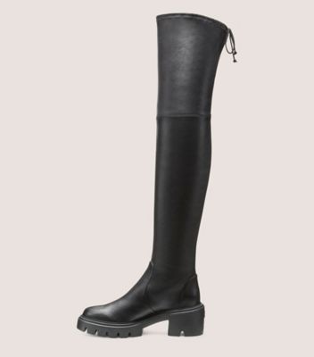 Stuart Weitzman,SOHOLAND BOOT,Boot,Stretch Nappa Leather,Black