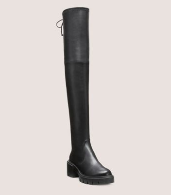 Stuart Weitzman,SOHOLAND BOOT,Boot,Stretch Nappa Leather,Black